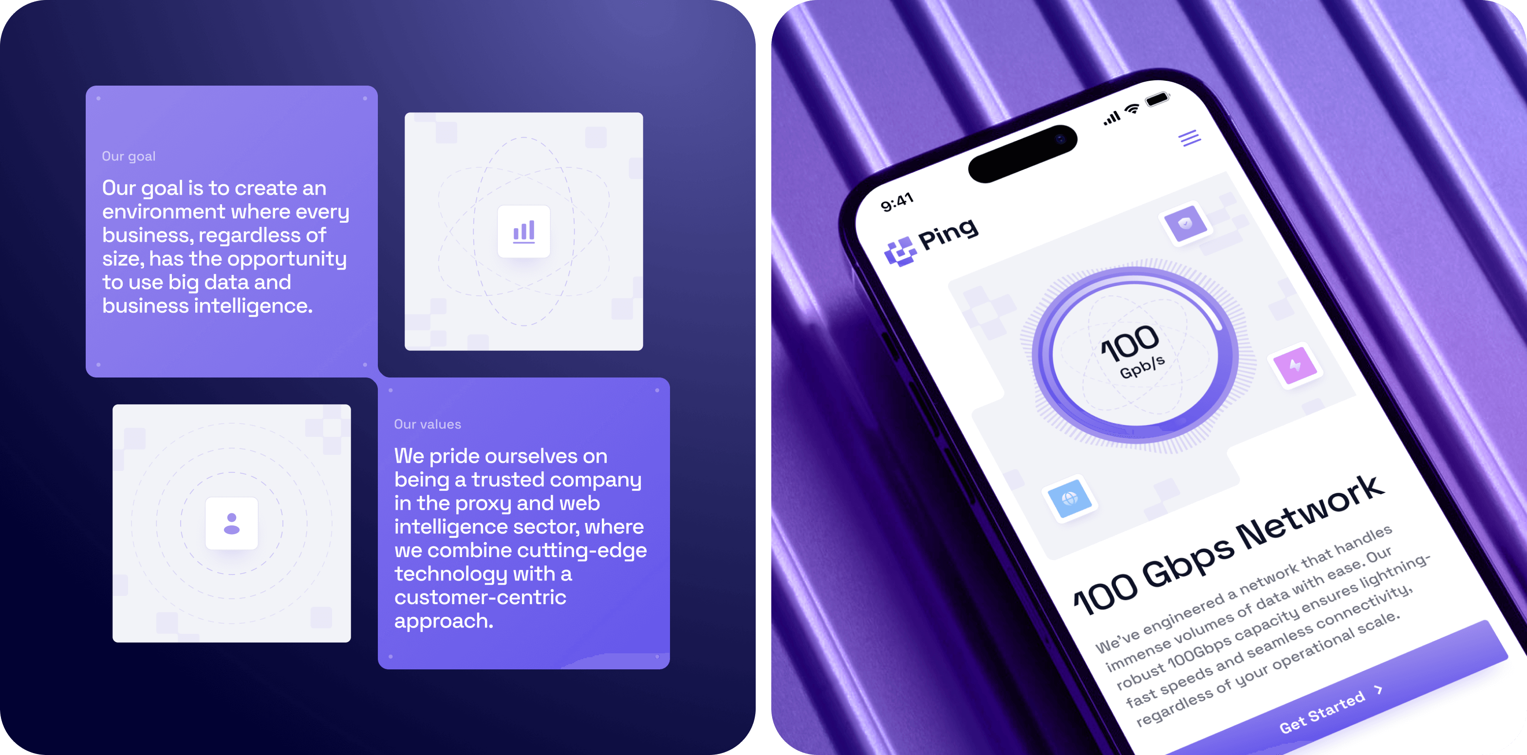 UX/UI design, website development for a SaaS – Ping Proxies - goodface.agency