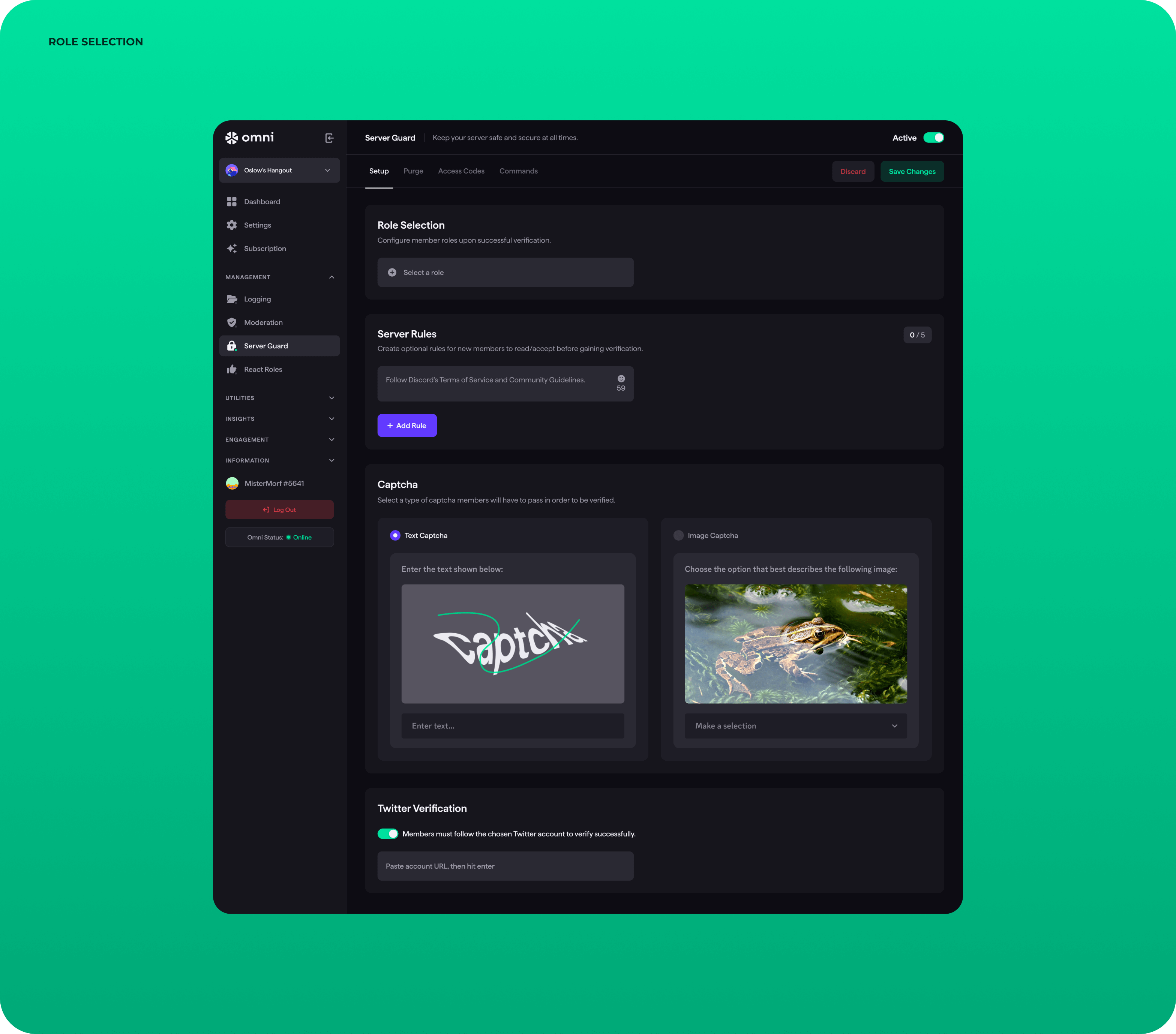 18. Goodface agency - case Omni - Role selection.png - UX/UI design and development for SaaS solution for Discord app - goodface.agency