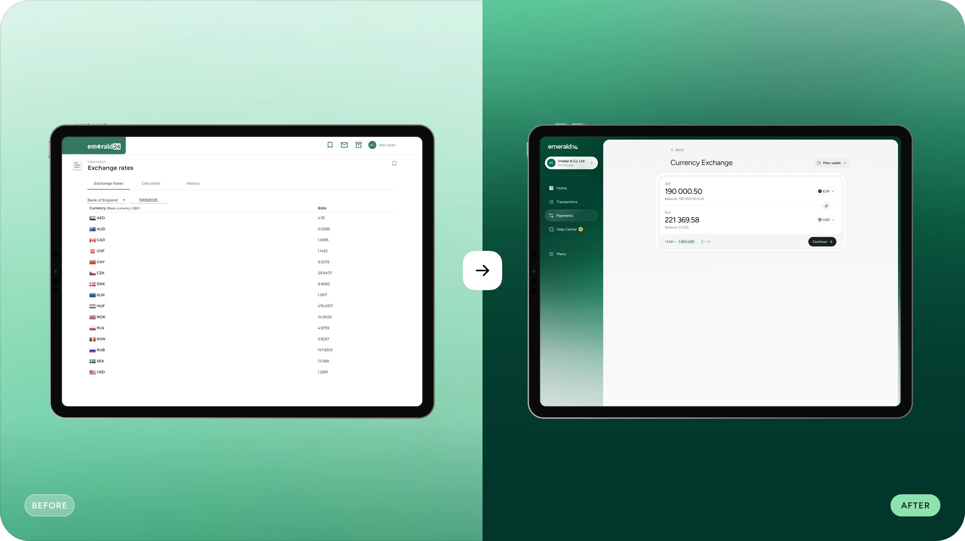 Emerald24 — UX/UI дизайн і розробка сайту для необанку - goodface.agency