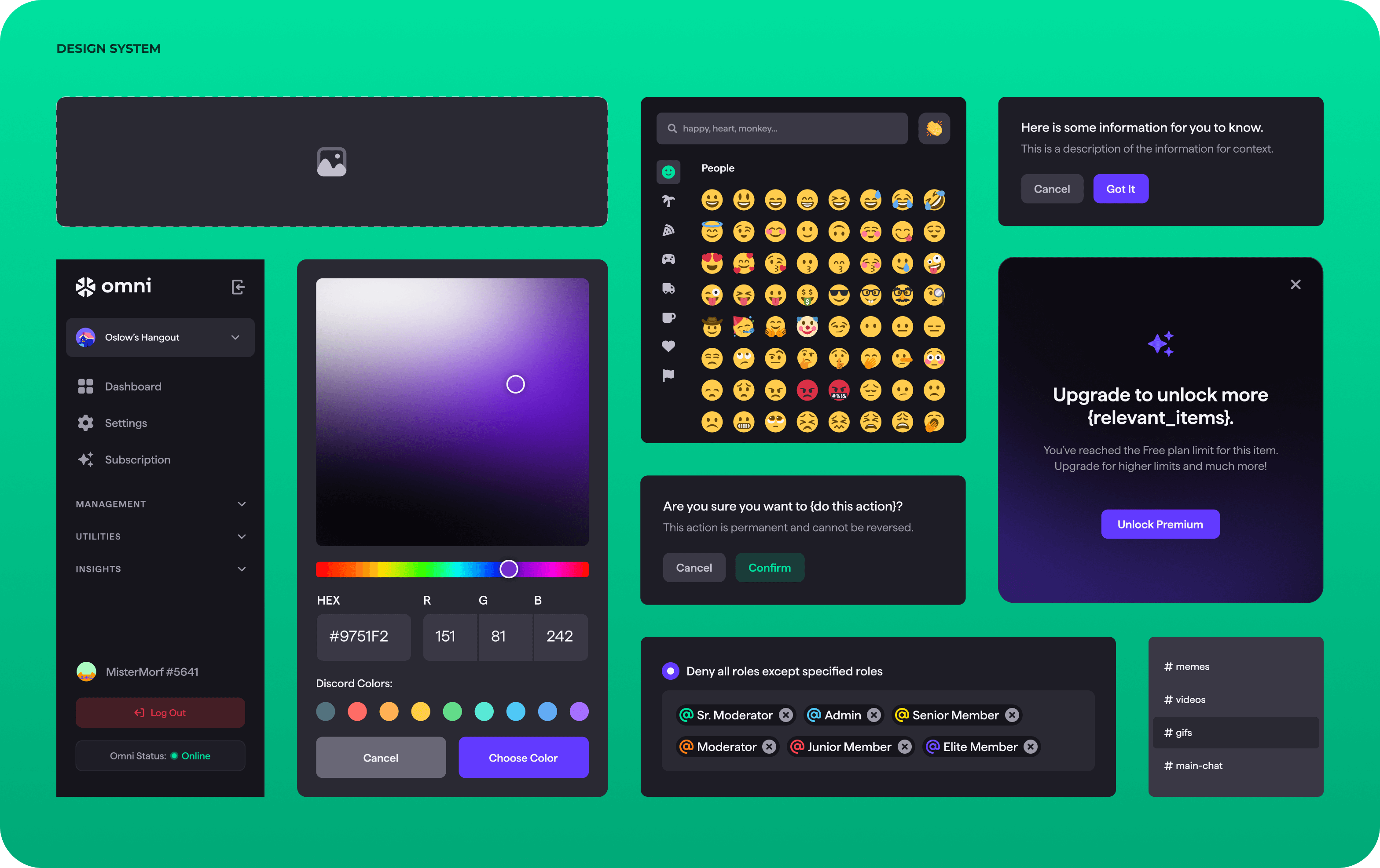 5. Goodface agency - case Omni - Components.png - UX/UI design and development for SaaS solution for Discord app - goodface.agency