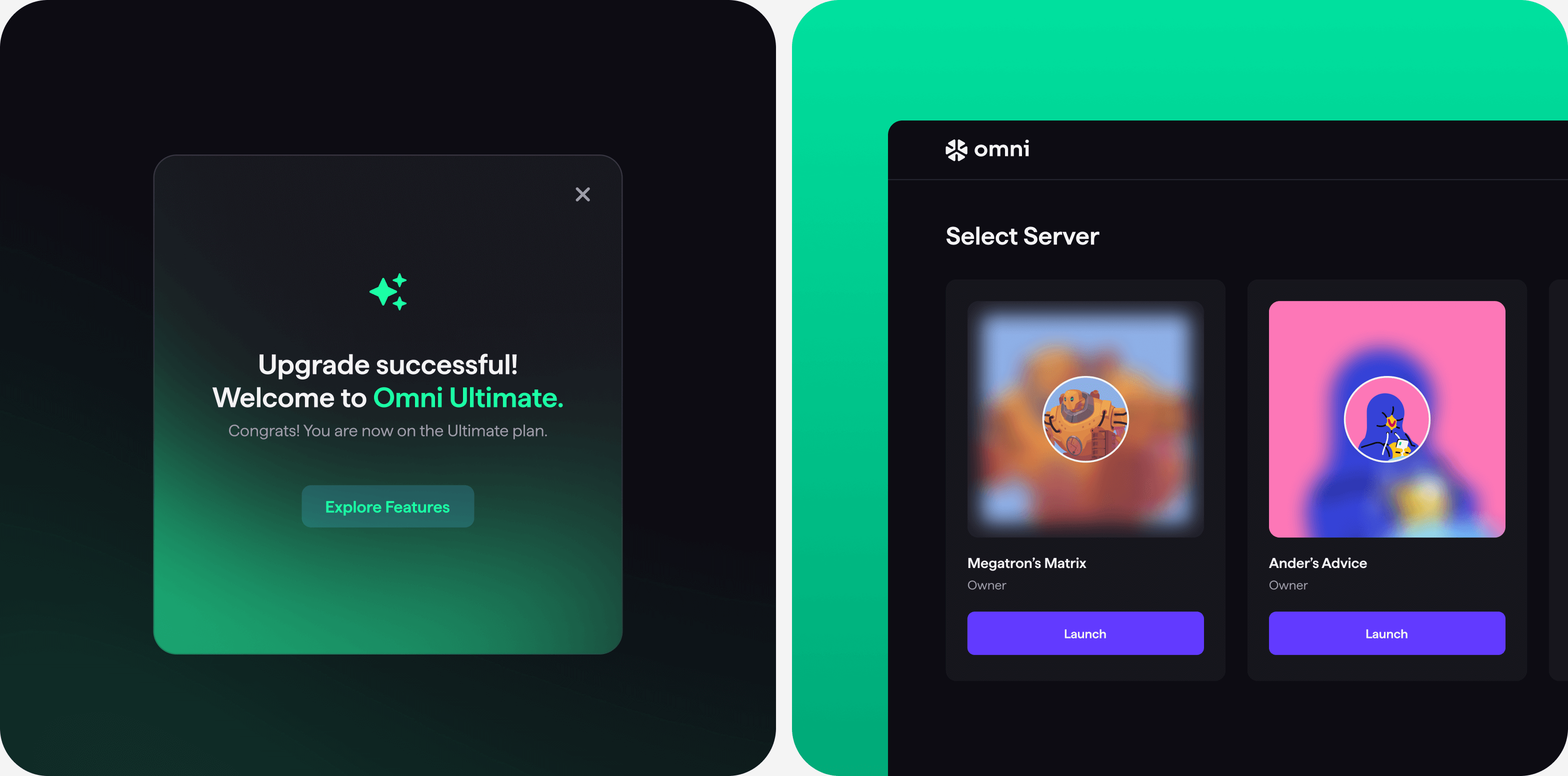 7. Goodface agency - case Omni - Select server & component.png - UX/UI design and development for SaaS solution for Discord app - goodface.agency