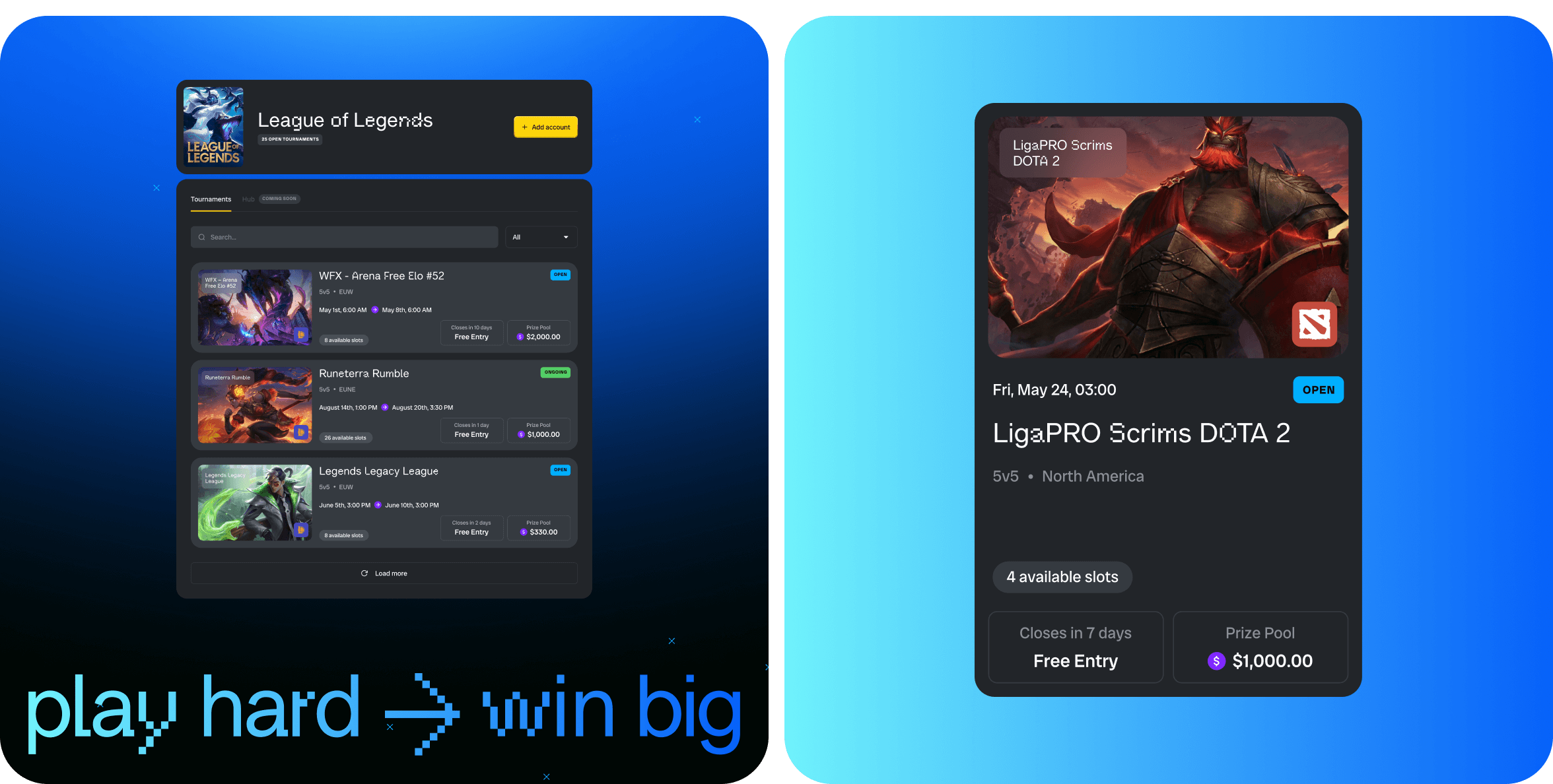 Batata: UX/UI design of an eSports platform – Goodface - goodface.agency