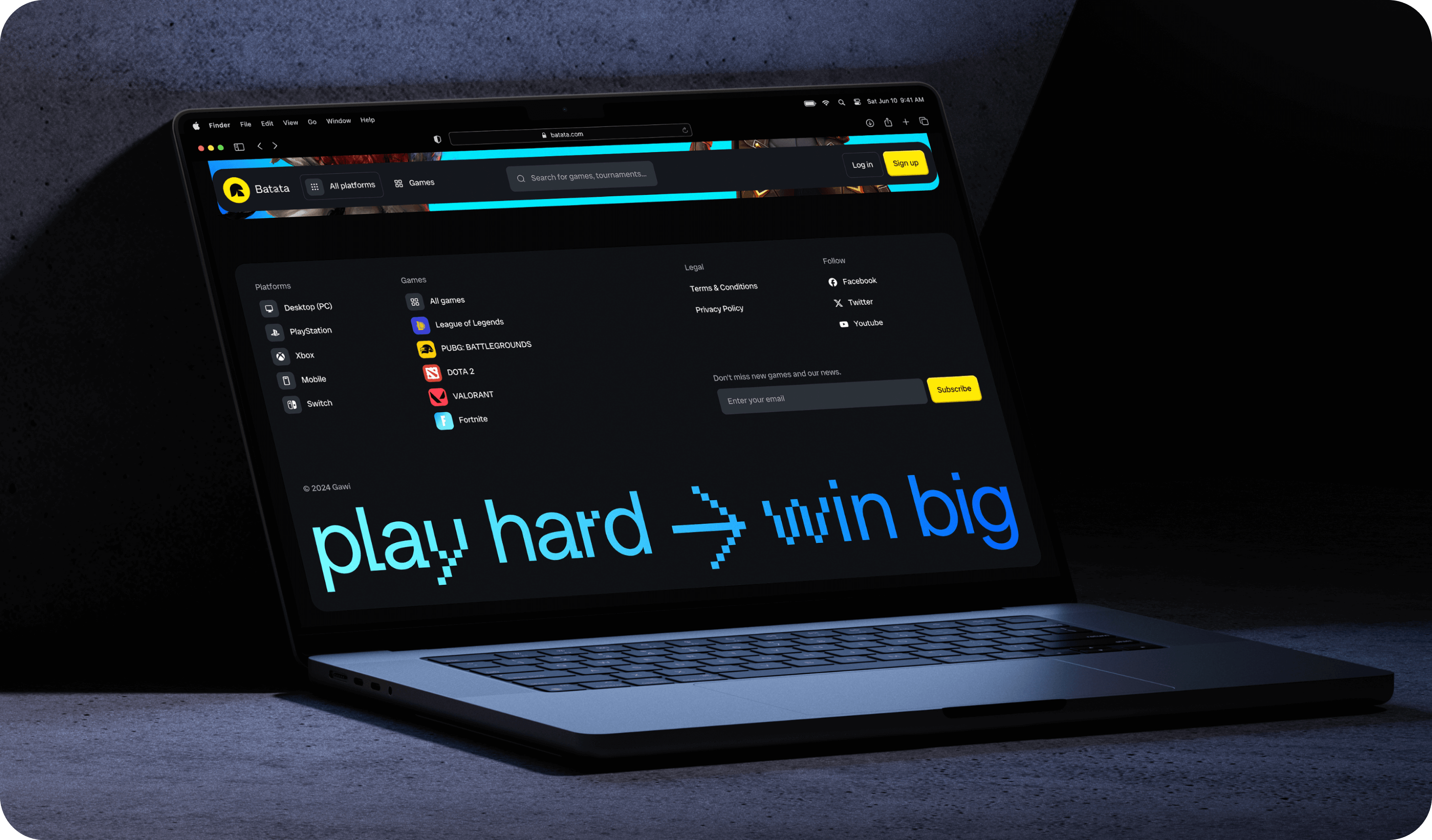Batata: UX/UI design of an eSports platform – Goodface - goodface.agency