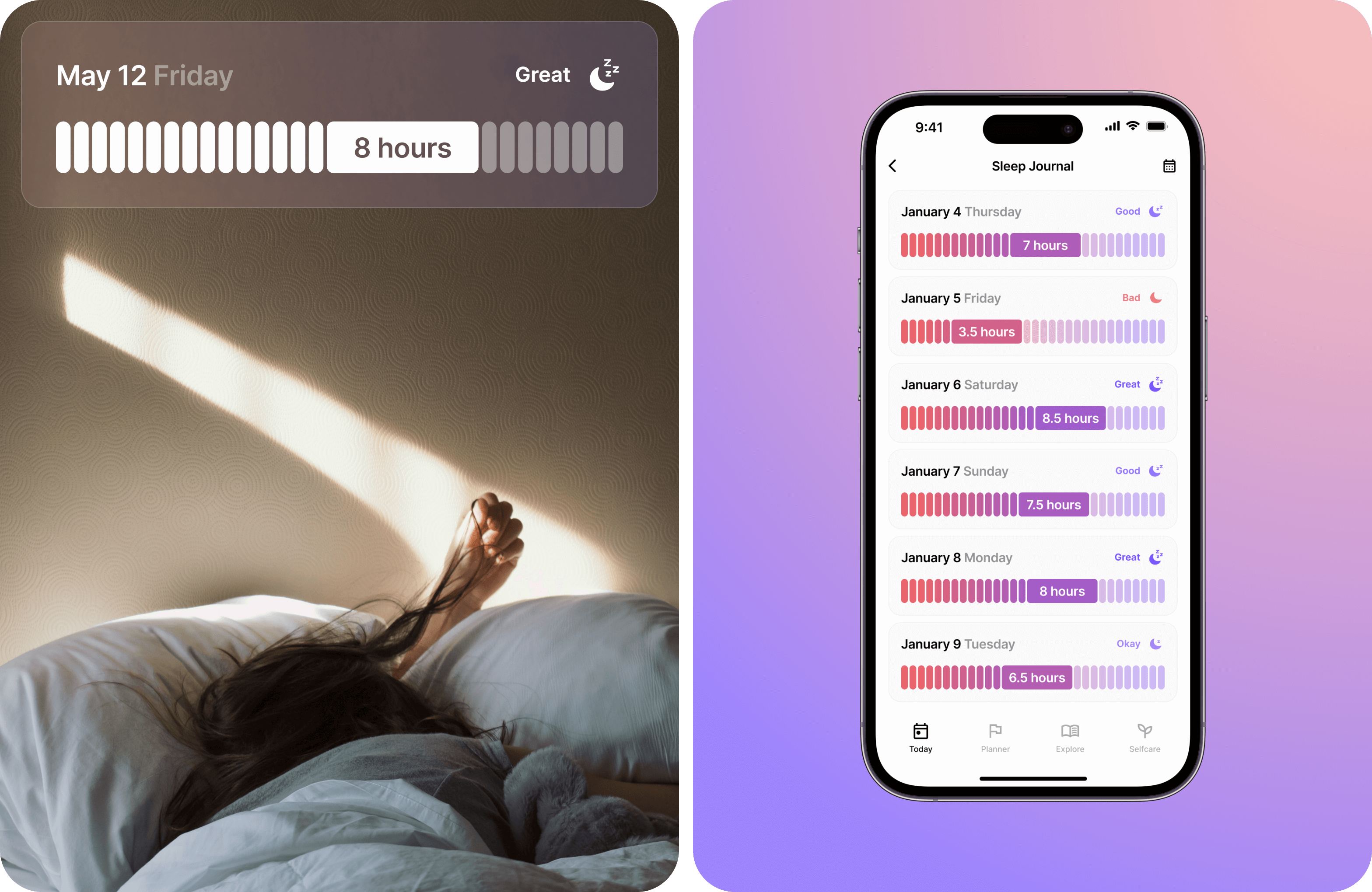 Goodface agency, case NeuroModus, Sleep tracking.png - UX/UI design of a mobile app for a mental health startup - goodface.agency