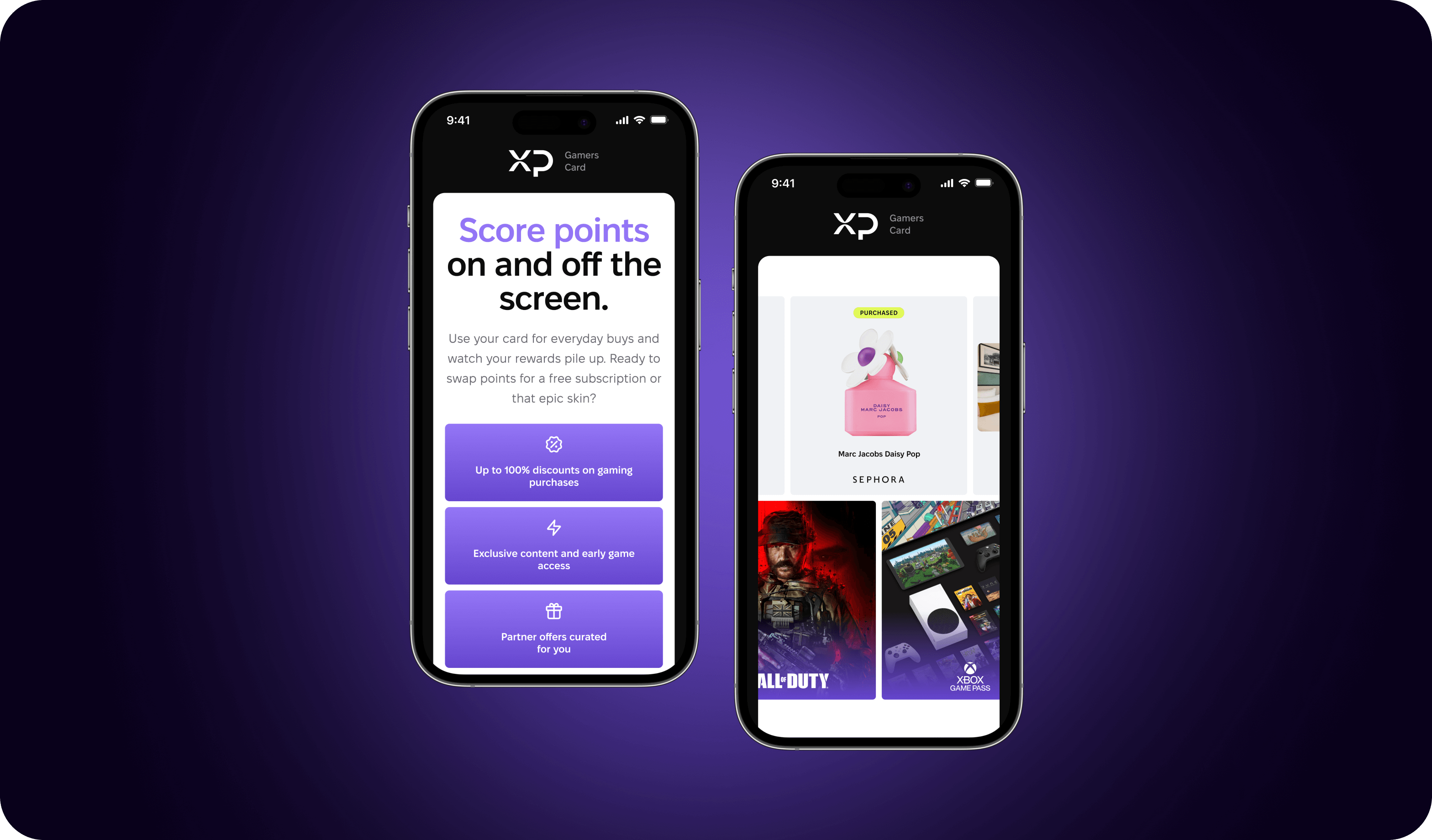 Goodface agency, case XP, mobile screens.png - XP games card project: Logo & brand identity design, UX/UI design and website development for a fintech startup in the esports industry – Goodface agency  - goodface.agency
