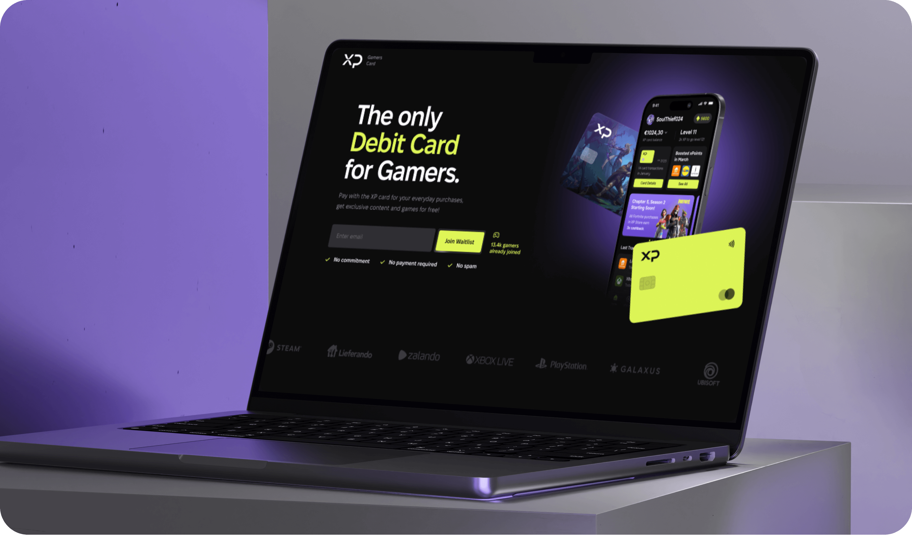 Goodface agency, case XP, website hero.png - XP games card project: Logo & brand identity design, UX/UI design and website development for a fintech startup in the esports industry – Goodface agency  - goodface.agency