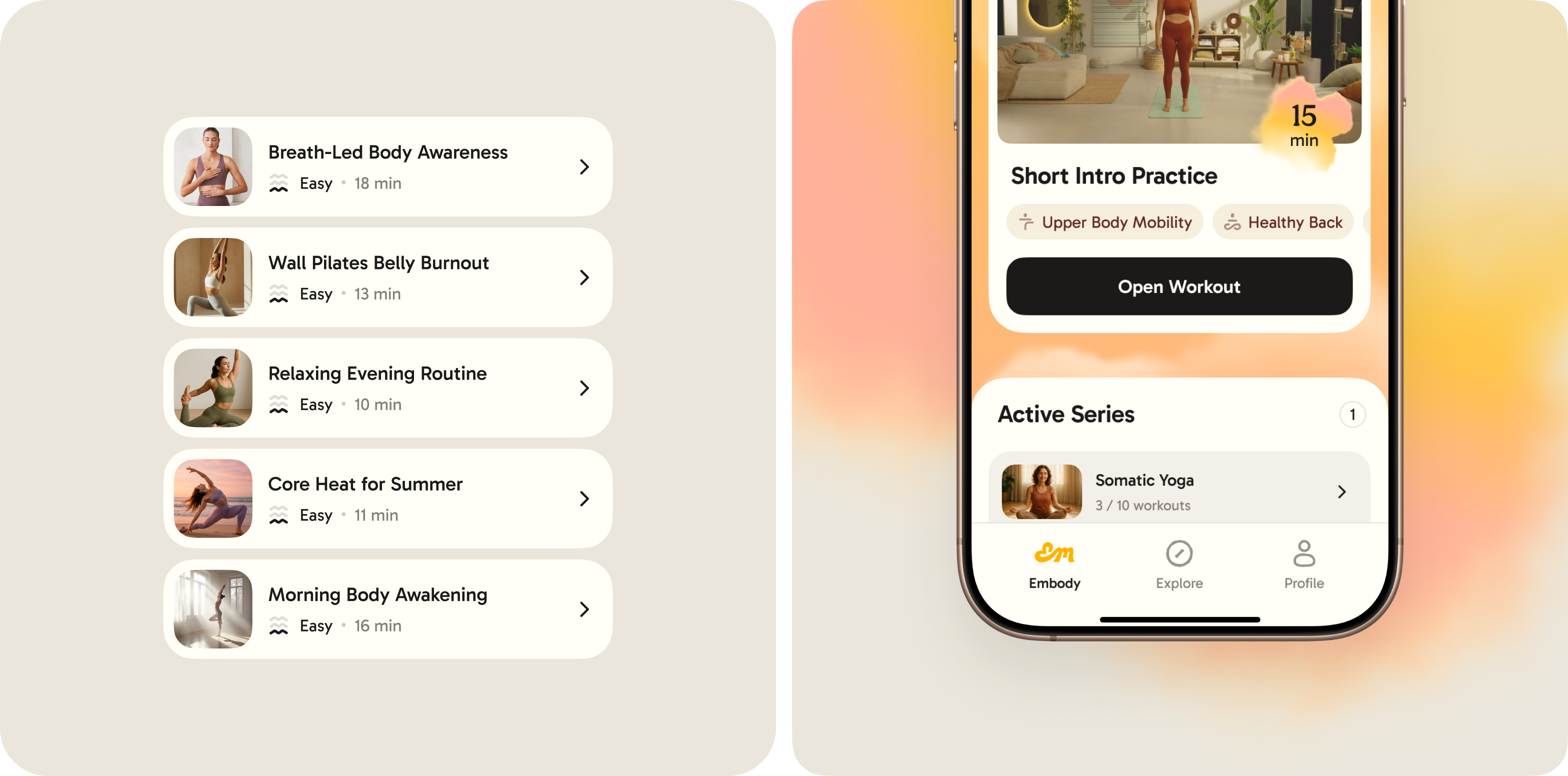 Embody: wellness app branding & product design – Goodface - goodface.agency